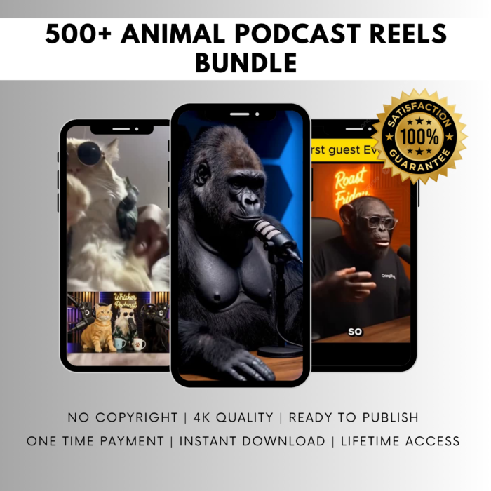 500+ Animal Podcast Reels Bundle