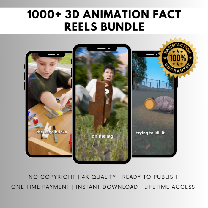 1000+ 3D Animation Fact Reels Bundle