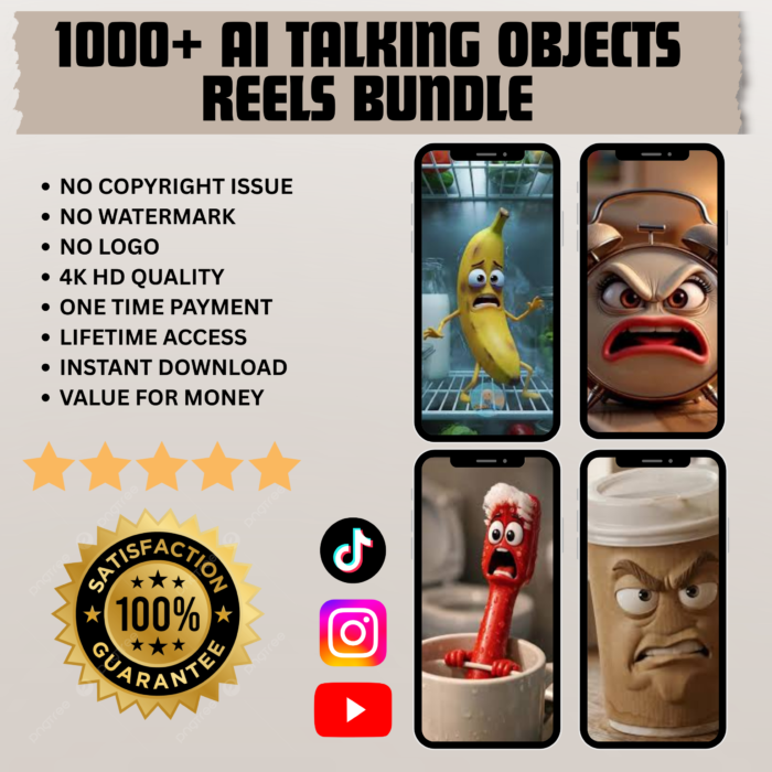 1000+ AI Talking Objects Reels Bundle